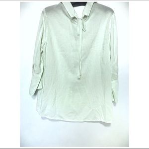 Cloth & Stone Mint Green Tied Back Blouse NWOT
